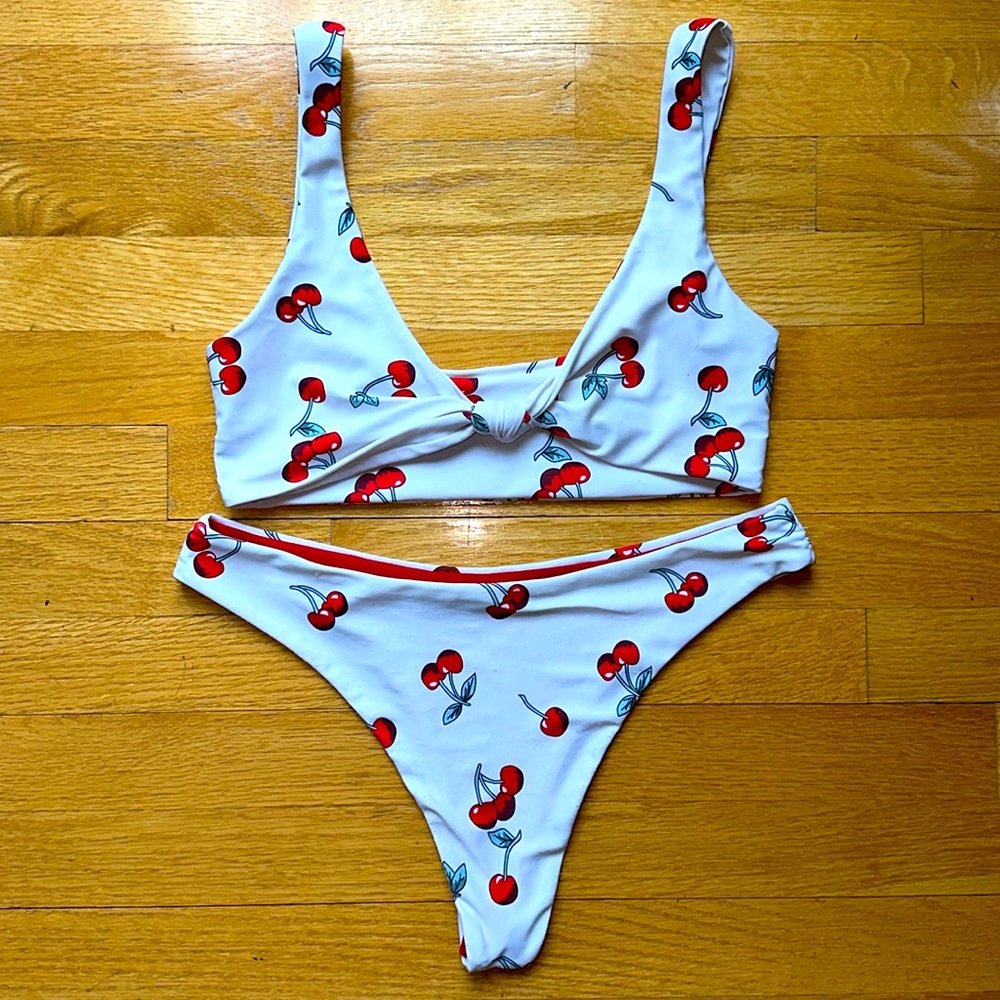 Zaful Cherry Bikini Set